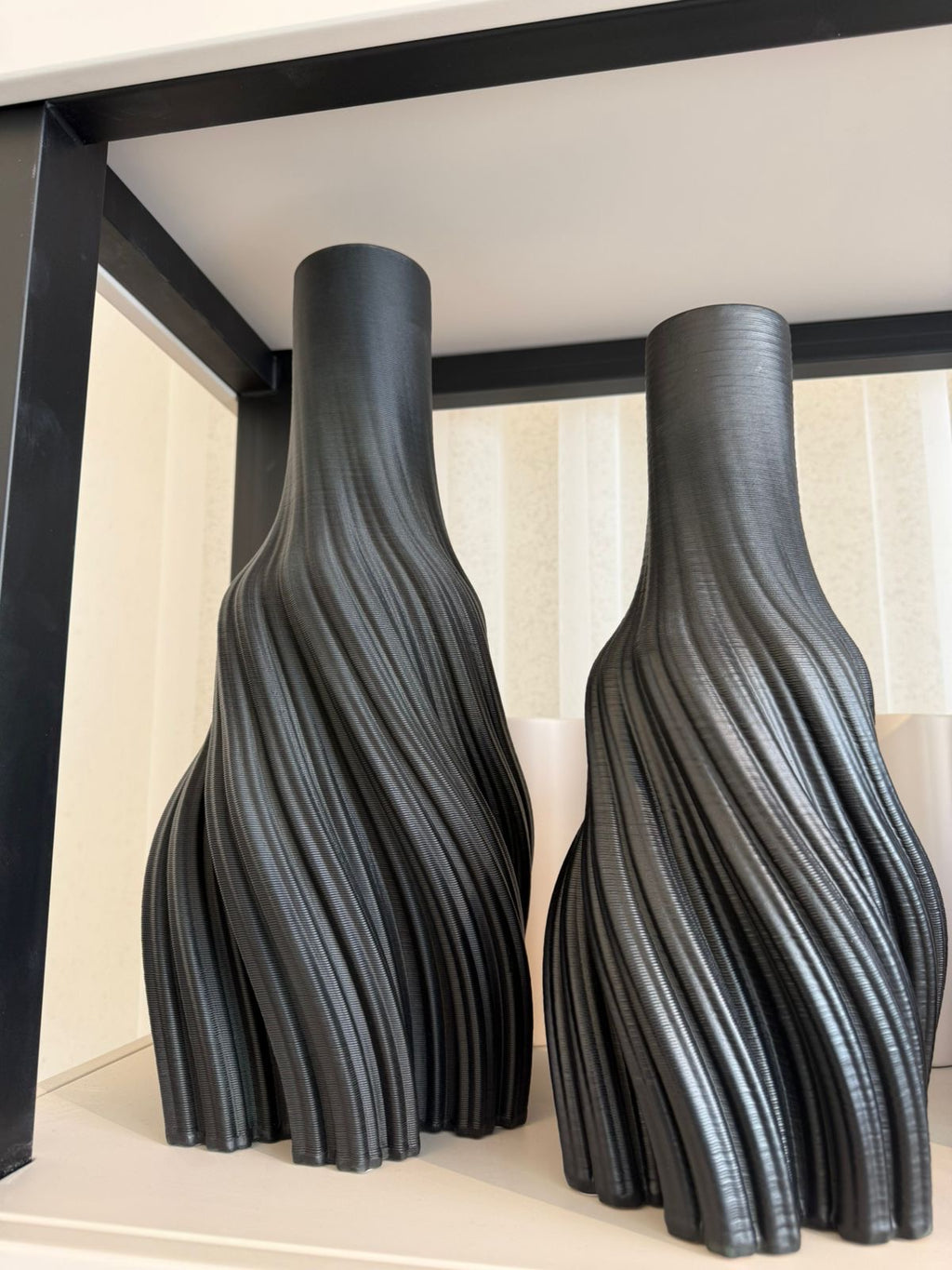 Black Twist Vase