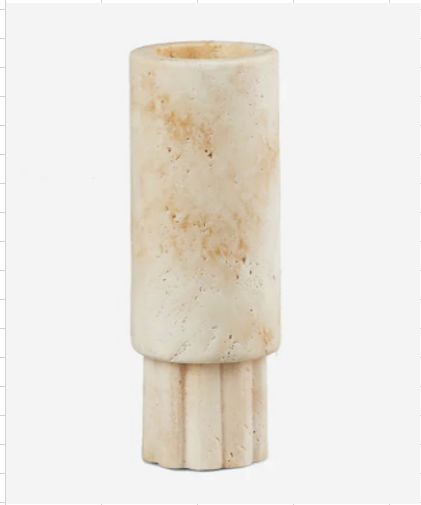 Travertine Column Vase (Small)