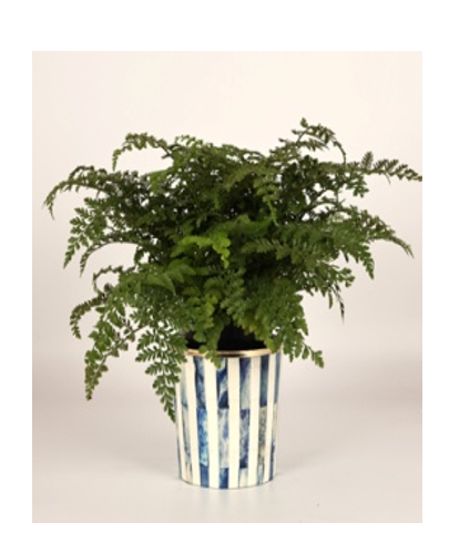 Indigo Stripe Artisan Planter