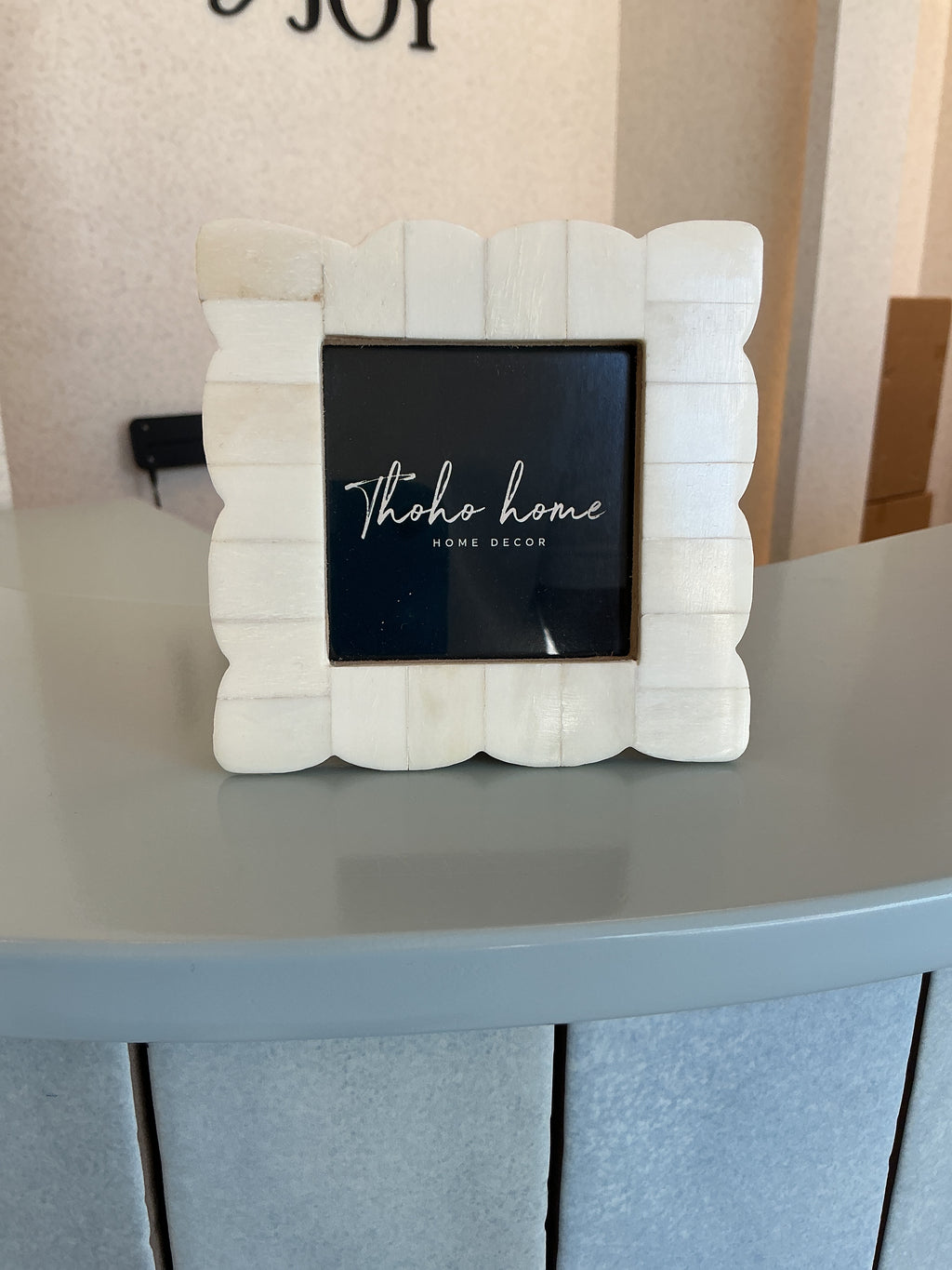Scalloped Bone Inlay Photo Frame