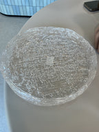 Brushed Hollow Round Plate Small