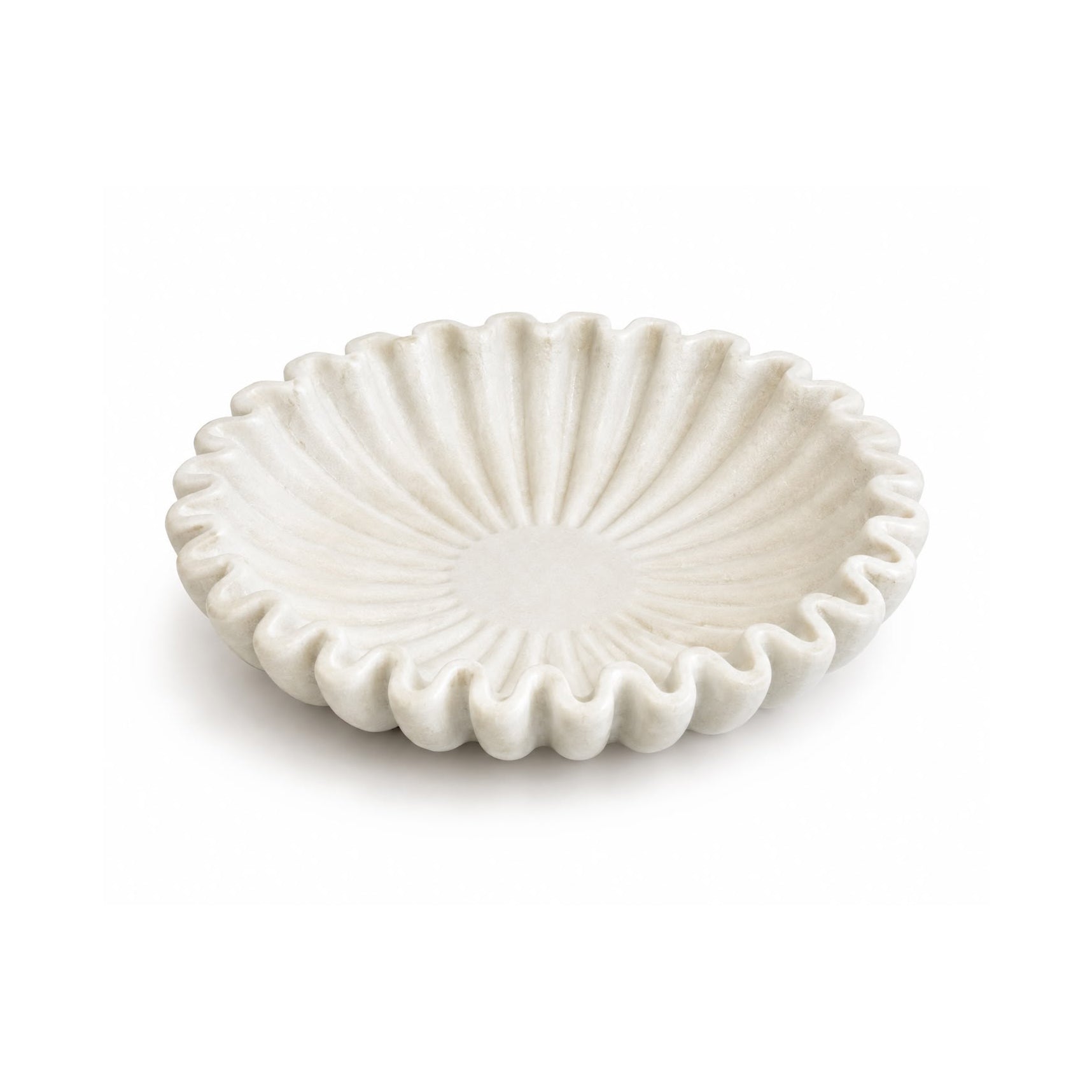 White Scalloped Decorative Bowl (Medium)