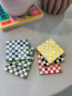 Checkered Bone Inlay Coasters