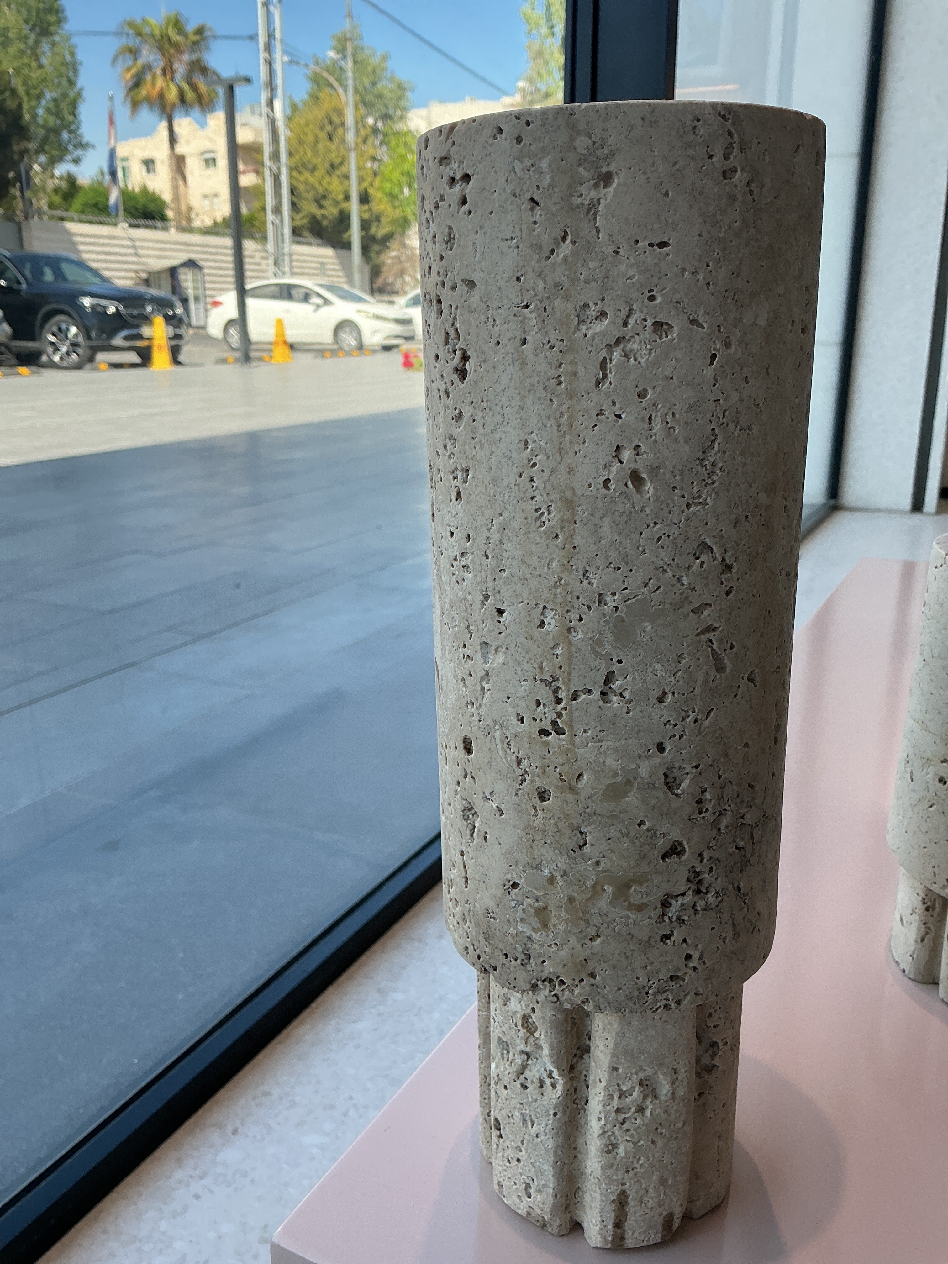 Travertine Column Vase (Large)