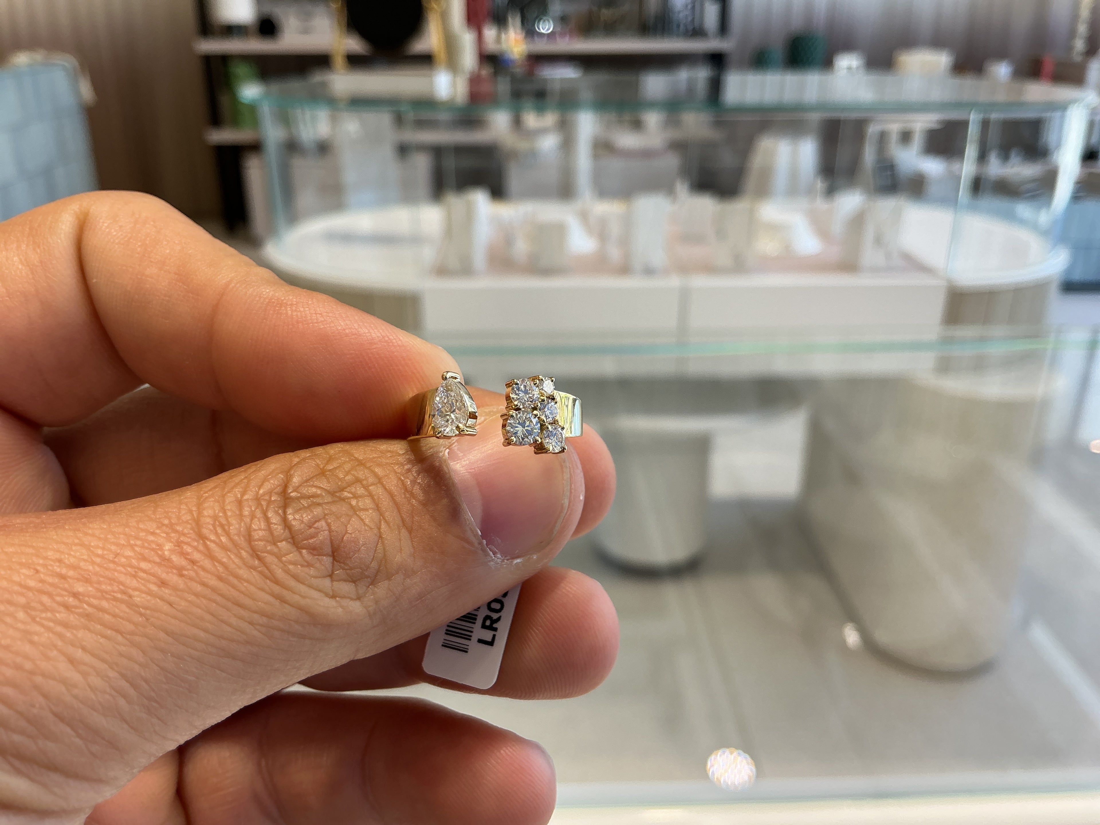PEAR OPEN LAB GROWN RING LR038