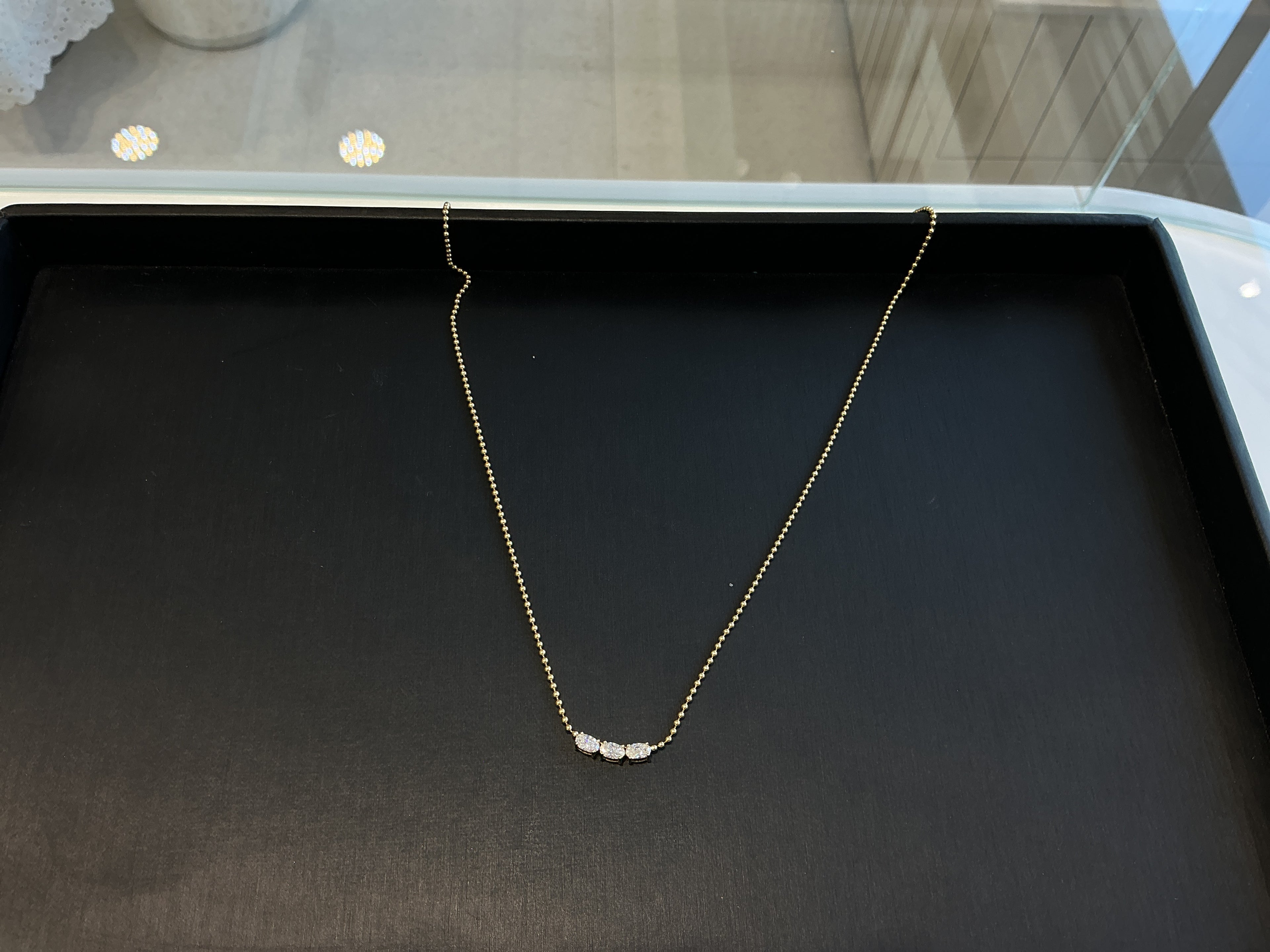 OVAL LAB GROWN BALLS NECKLACE LN013
