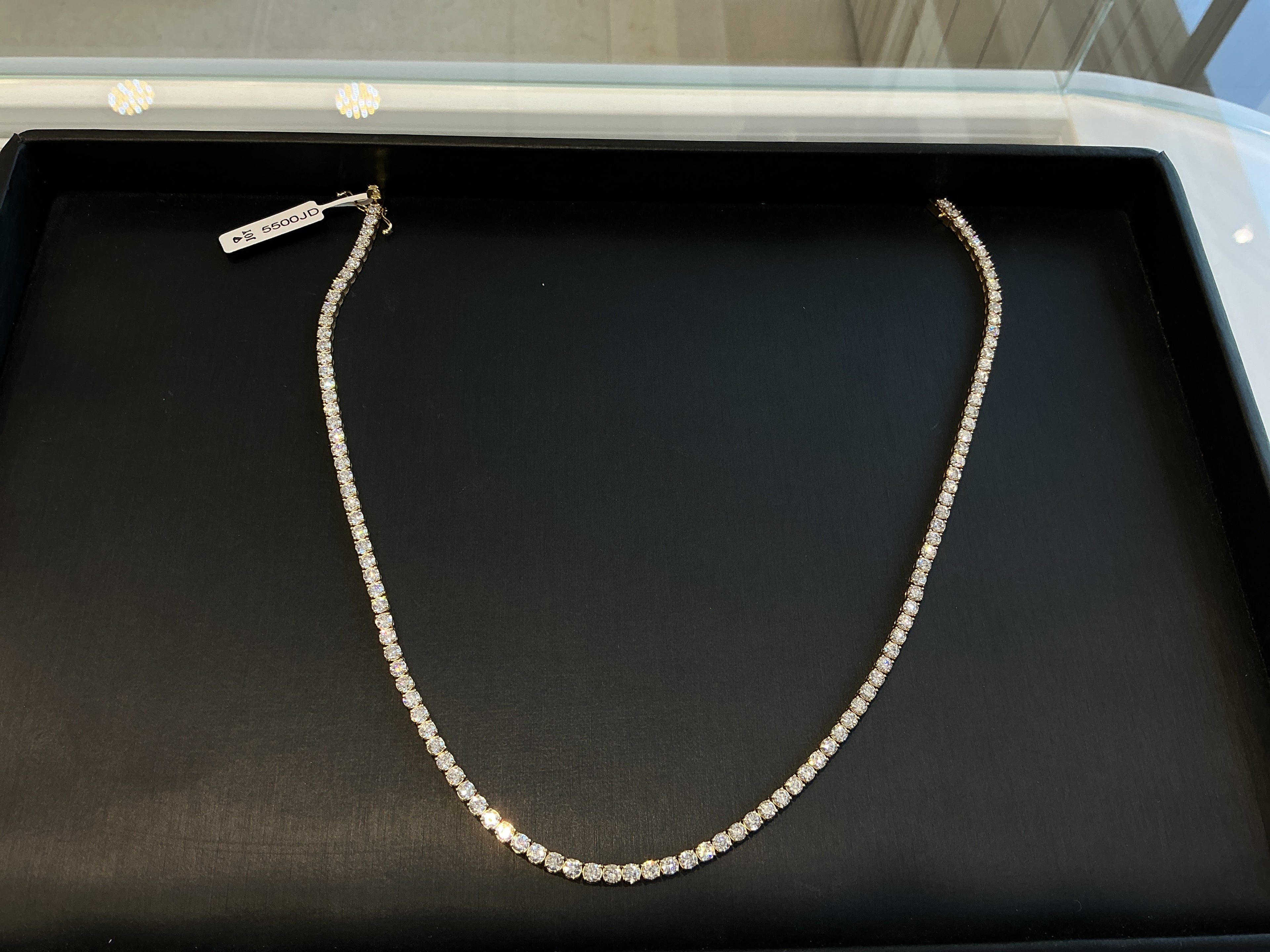 ROUND  TENNIS LAB GROWN NECKLACE  3.5MM LN004