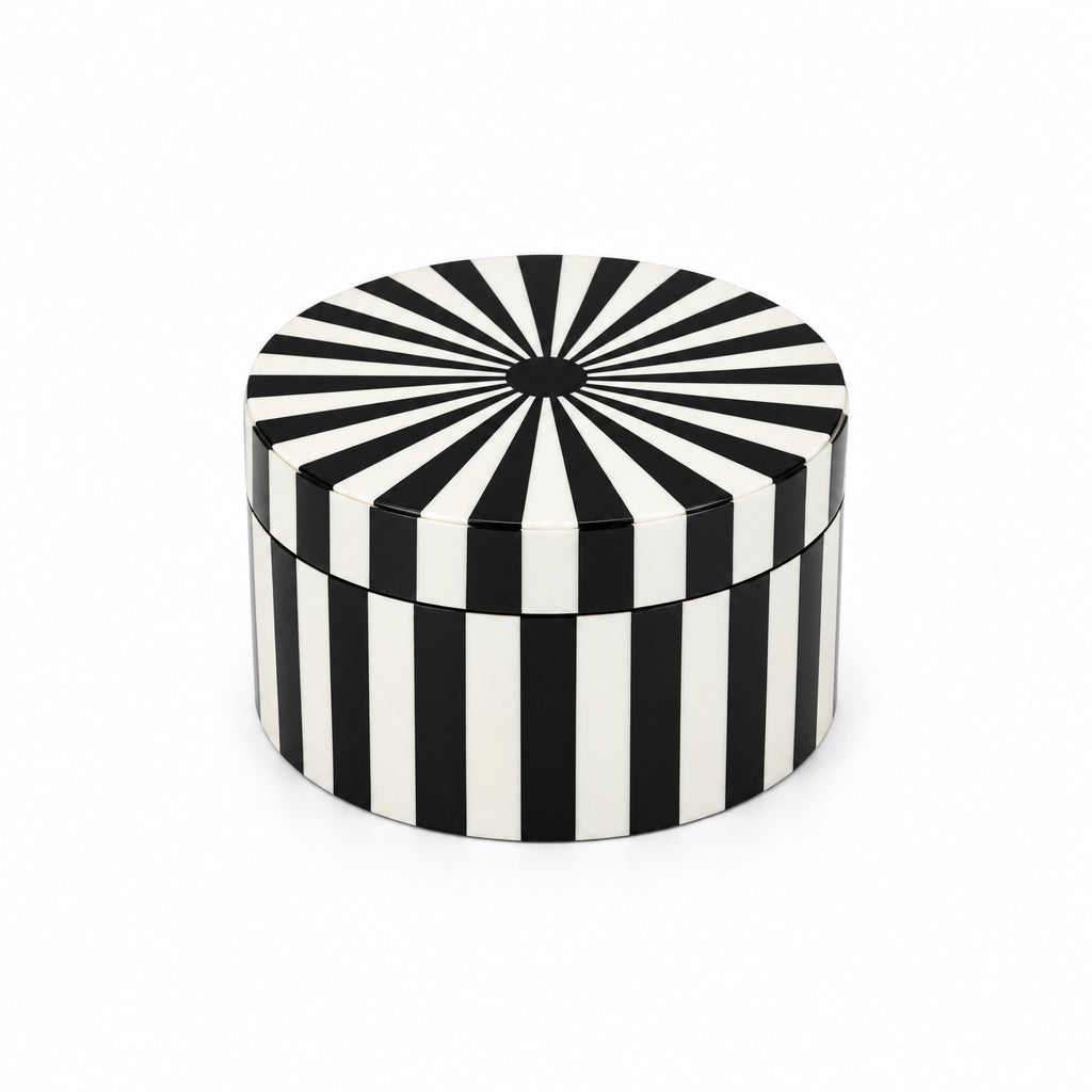 Round Monochrome Geometric Box (Medium)