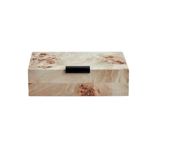 Burl Wood Decorative Storage Box