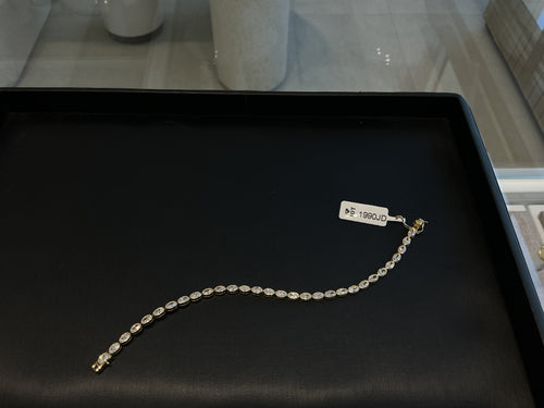 BEZEL OVAL TENNIS LAB GROWN BRACELET LB003