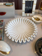 White Scalloped Decorative Bowl (Medium)