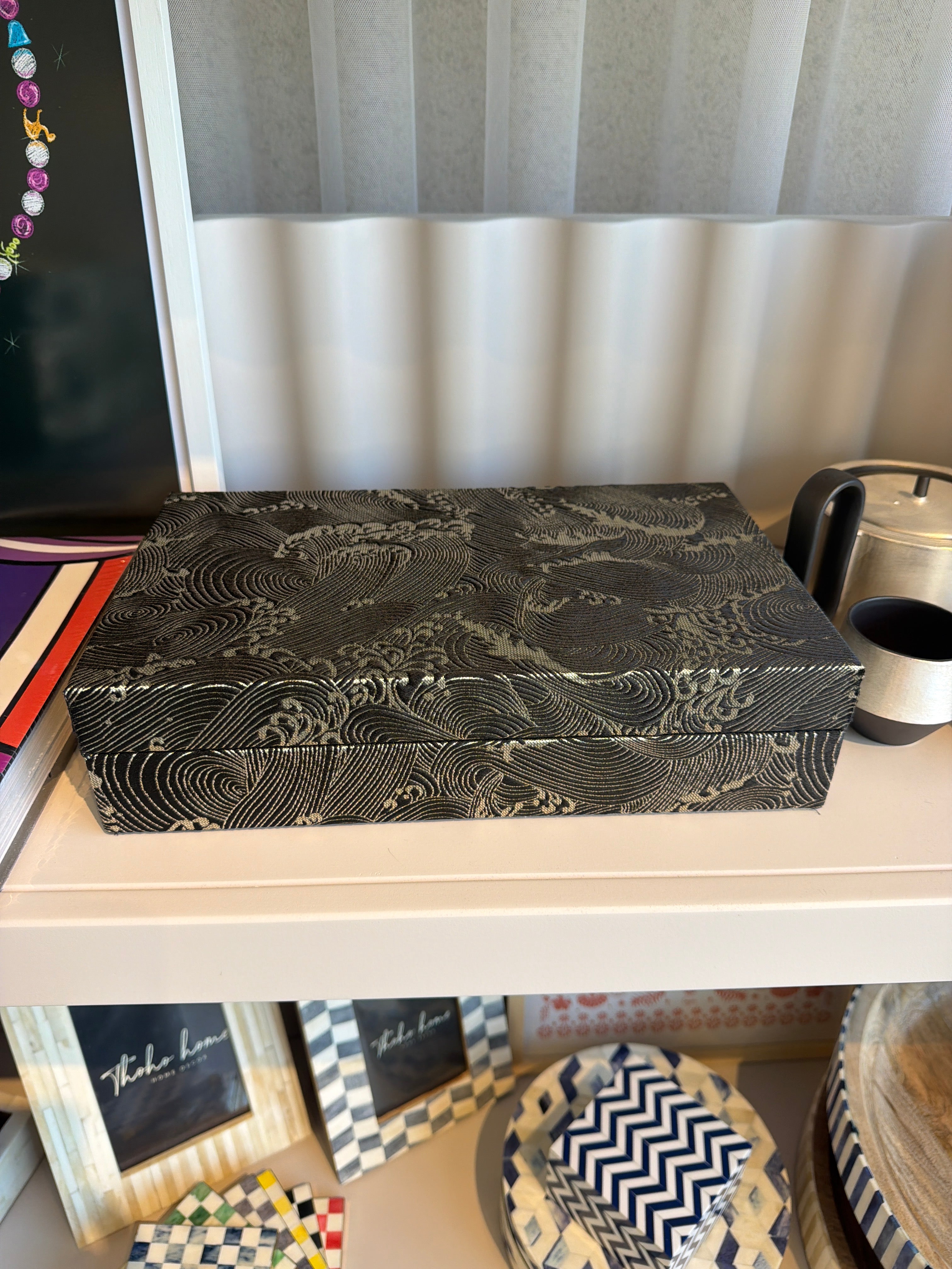 Japanese Wave Traditional Print Keepsake Box large