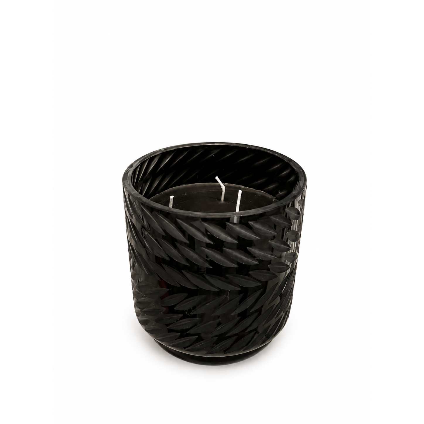 Grey Carved Scented Candle (Small)