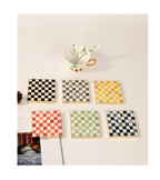Checkered Bone Inlay Coasters