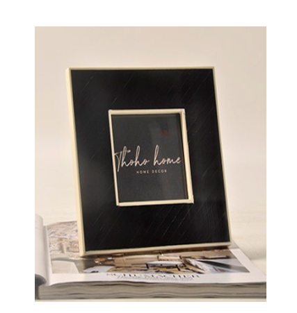 Black Horn Inlay Photo Frame
