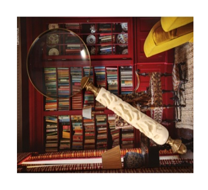Carved Bone & Brass Magnifier