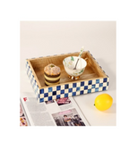 Indigo Checkered Inlay Tray
