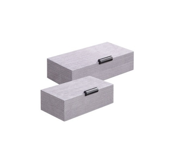 Gray Linen Keepsake Box (Small)