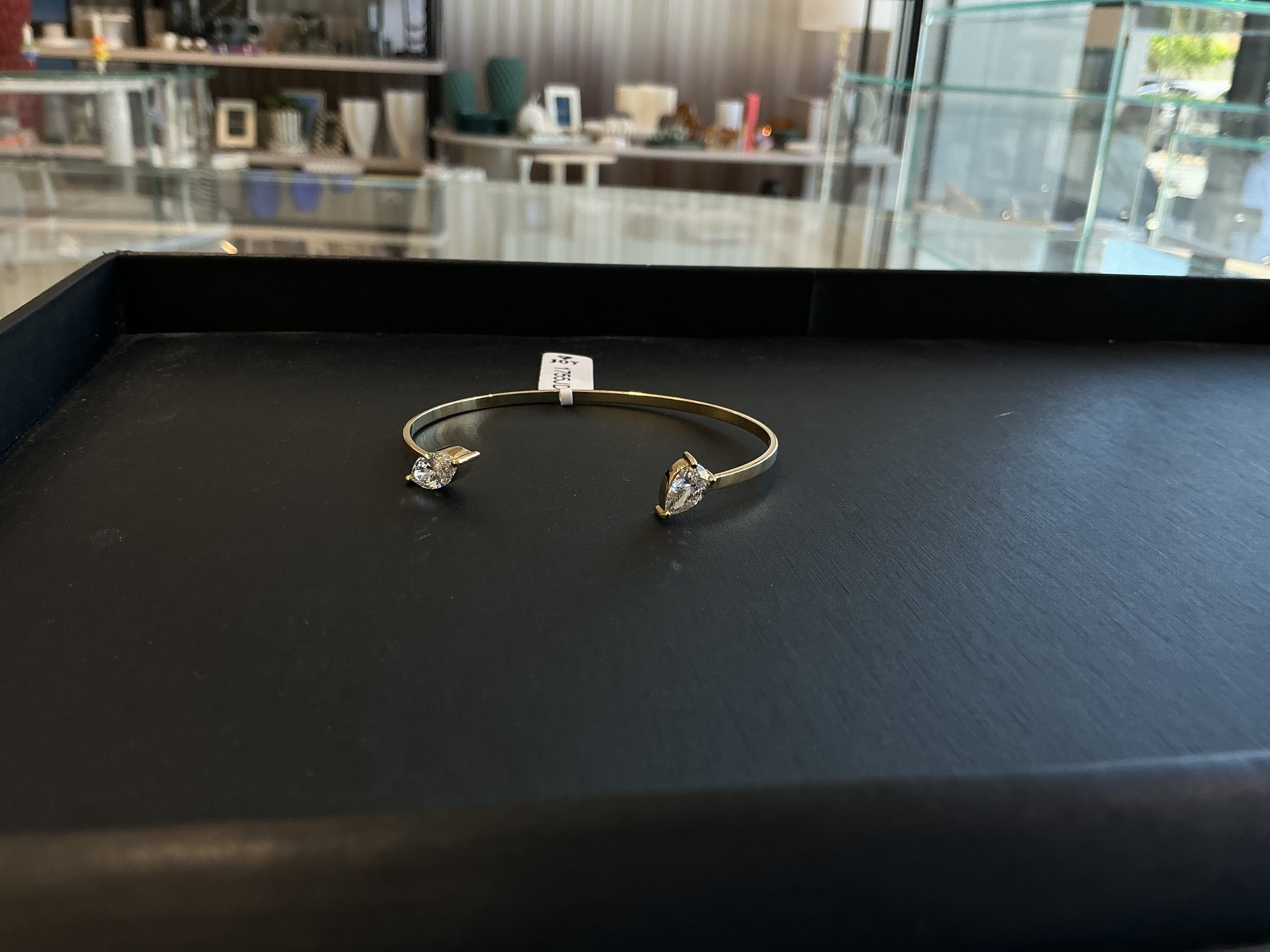 PEAR AND MARQUISE BANGLELAB GROWN BRACELET LB019