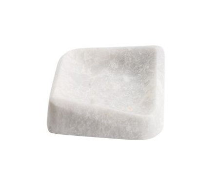 White Marble Geometric Dish