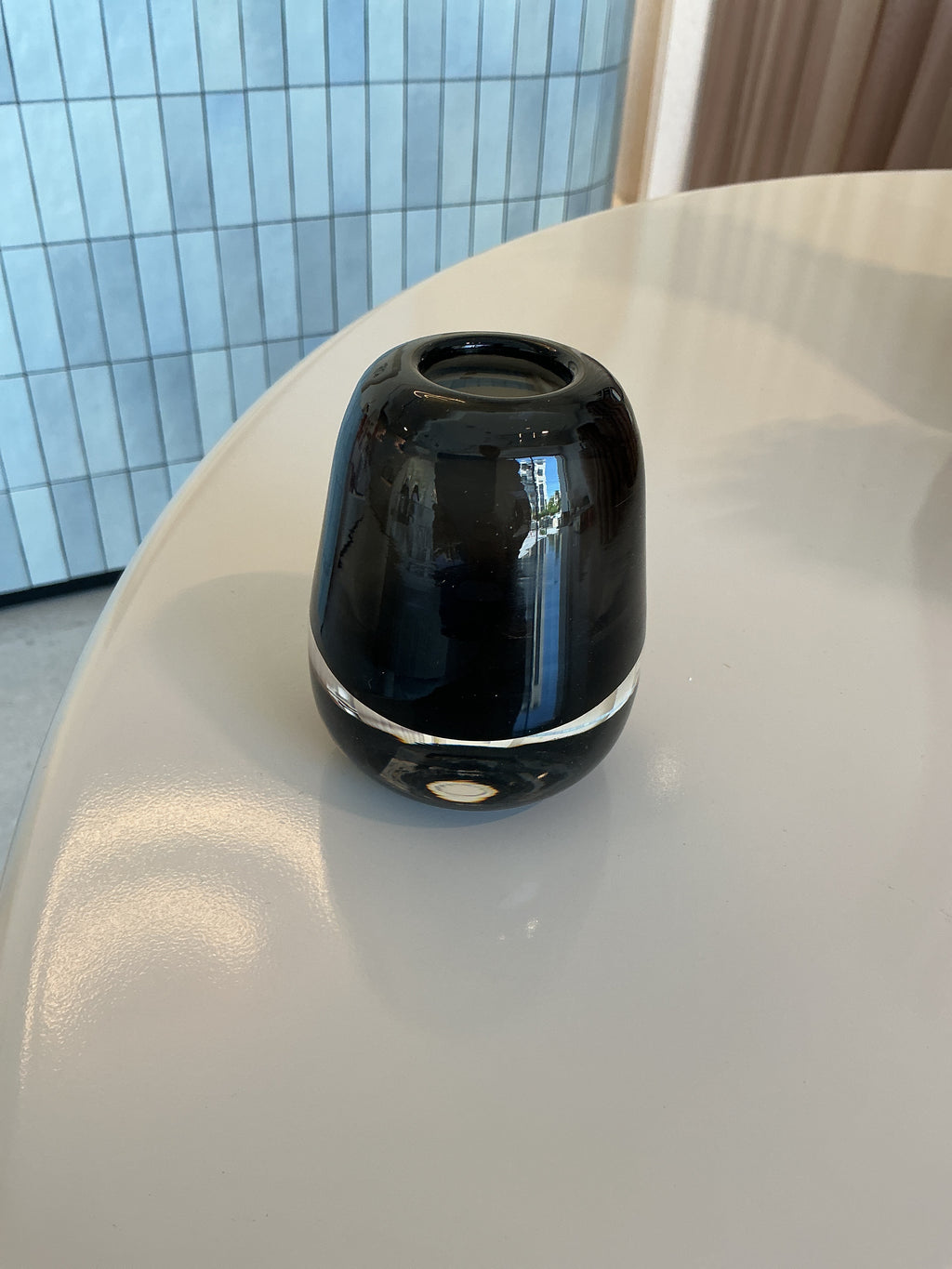 Black Glass Vase (Small)