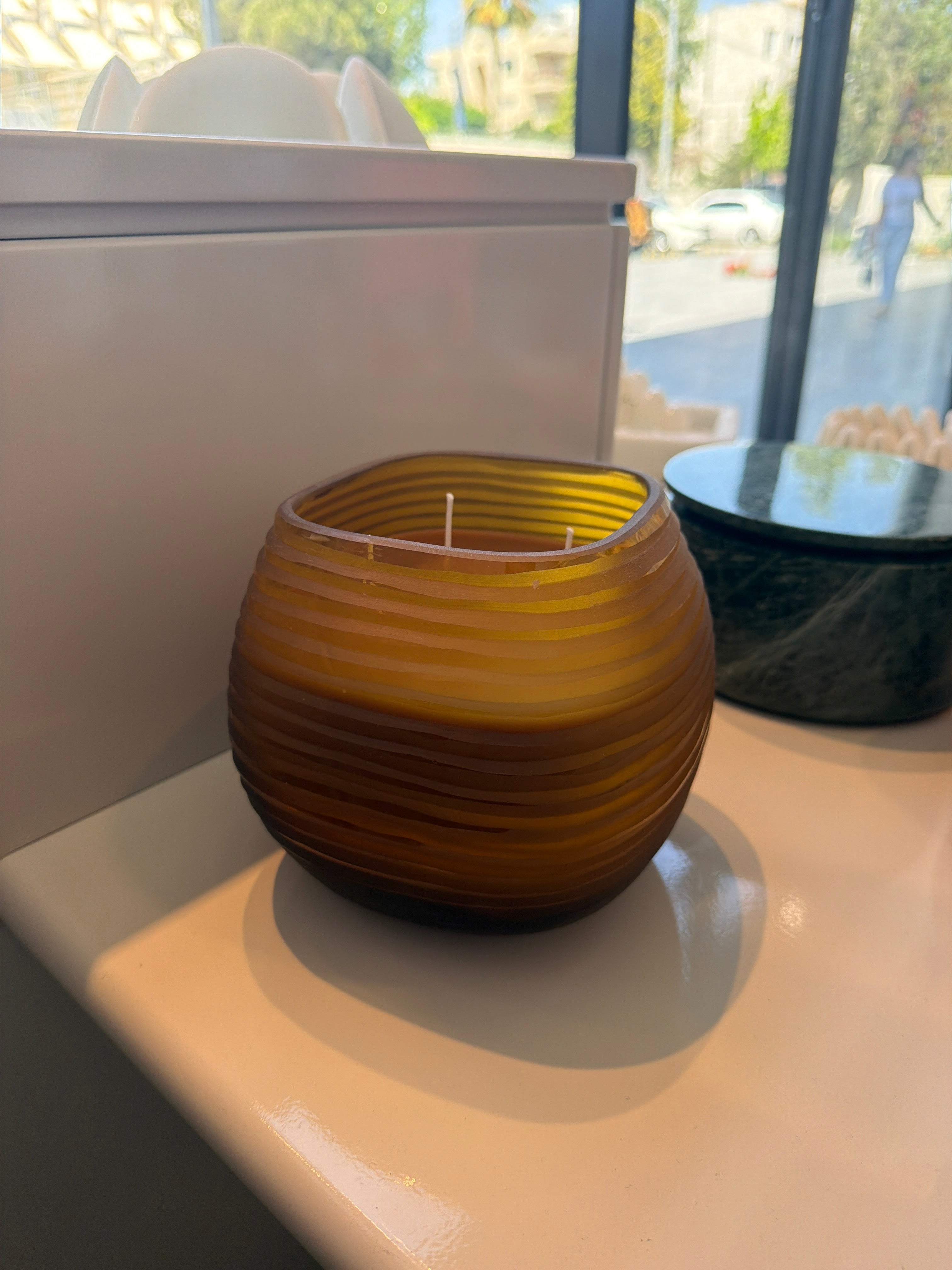 Amber candle large