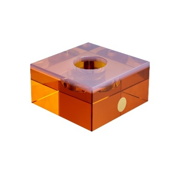 Flux Pink & Orange Crystal Tealight Holder