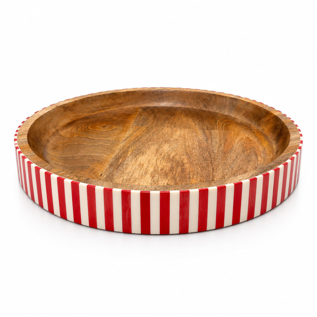Red Stripe Inlay Tray