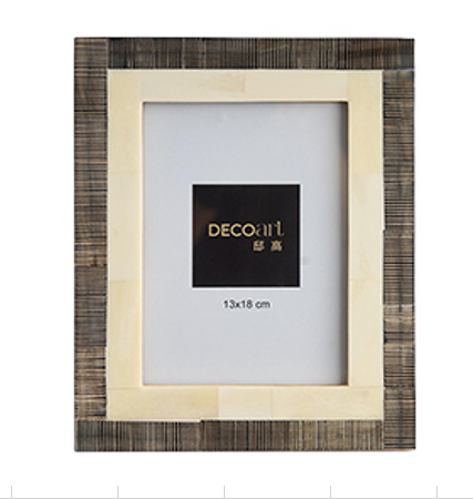 Bone Inlay & Distressed Wood Photo Frame (Large)