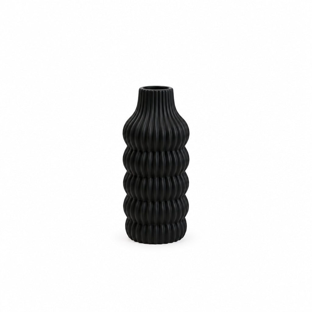 Black Ripple Form Vase 1.1