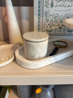 White Marble Jar