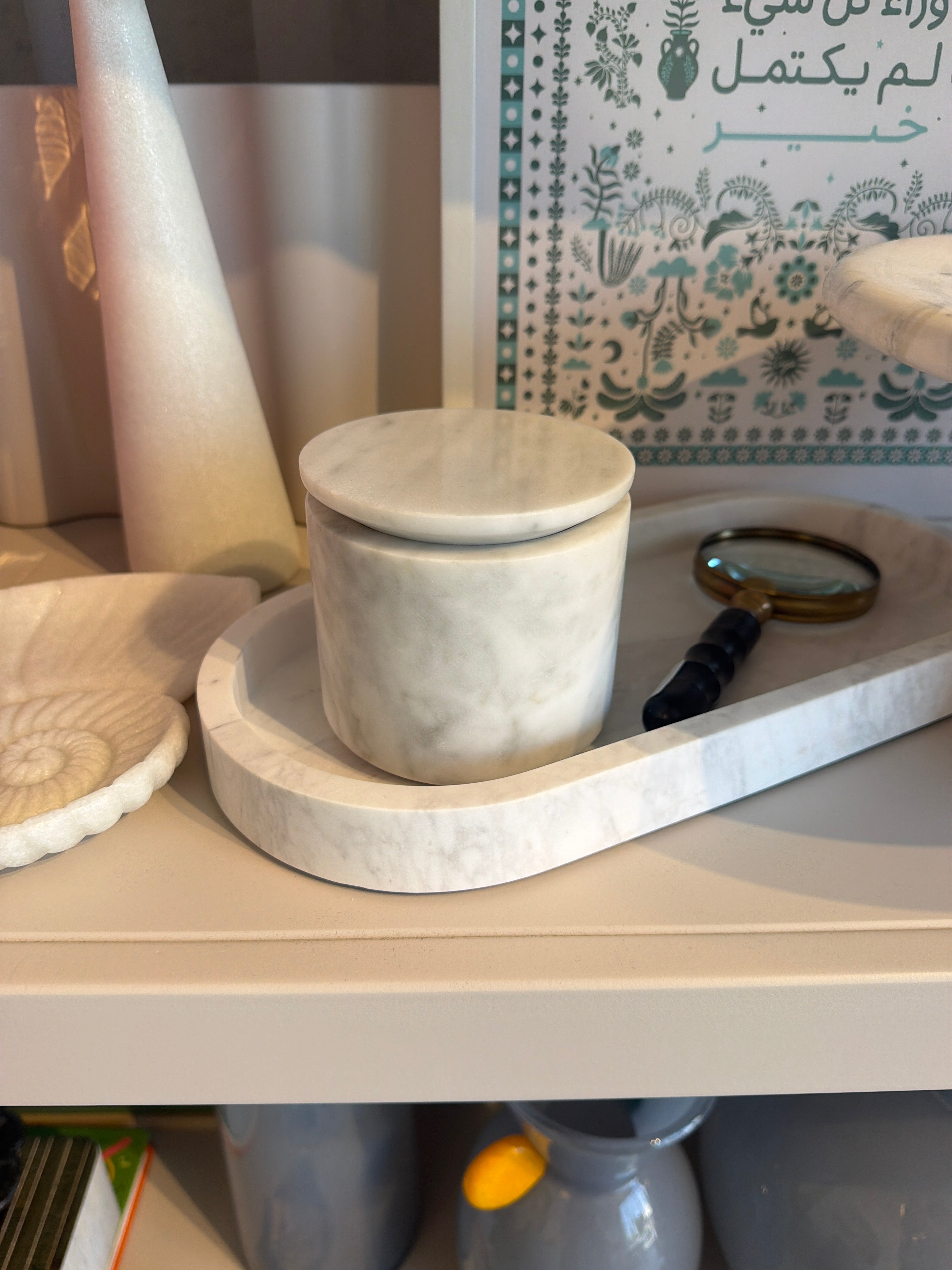 White Marble Small Jar