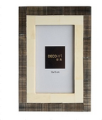 Bone Inlay & Distressed Wood Photo Frame (Small)