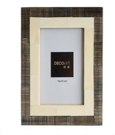 Bone Inlay & Distressed Wood Photo Frame (Small)