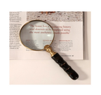 Antique Brass & Bamboo-Style Bone Magnifier