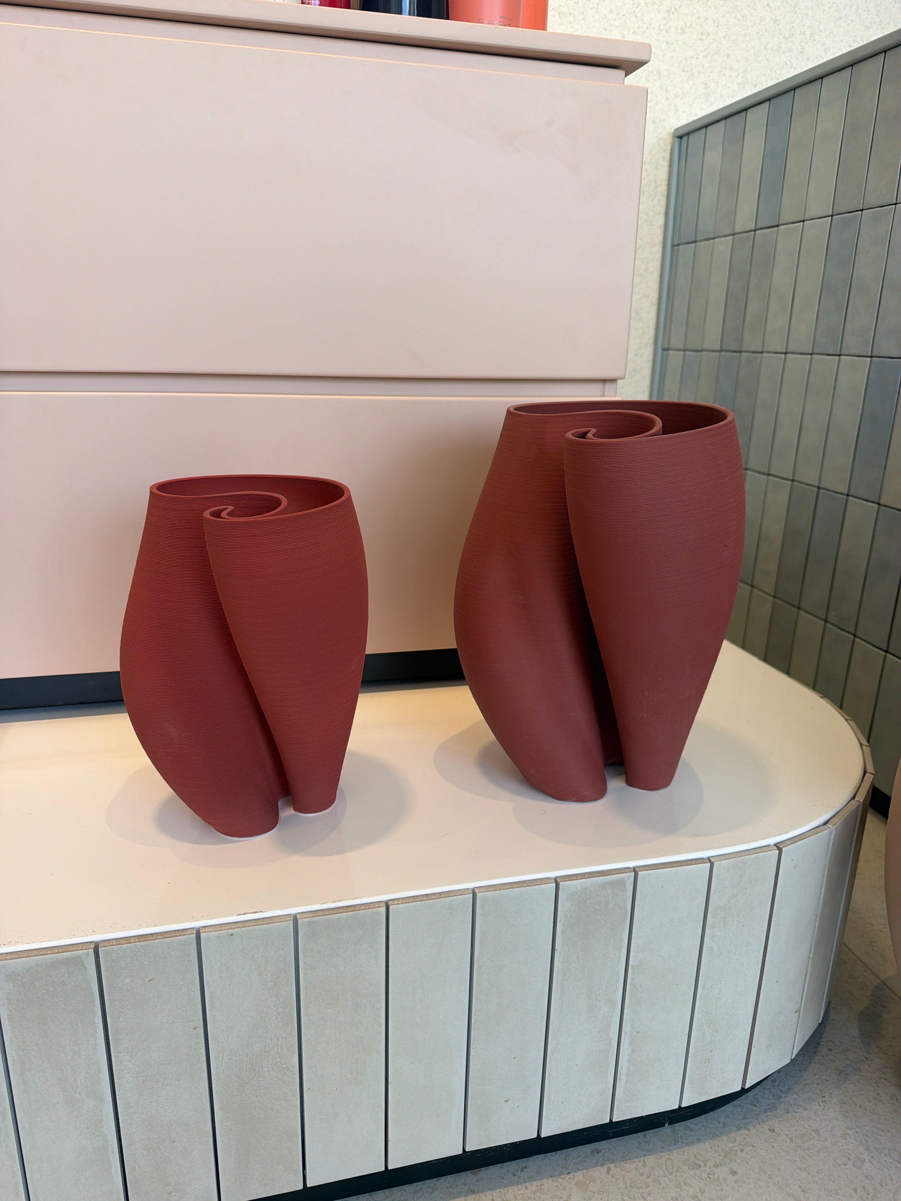 Burgundy Swirl Vase