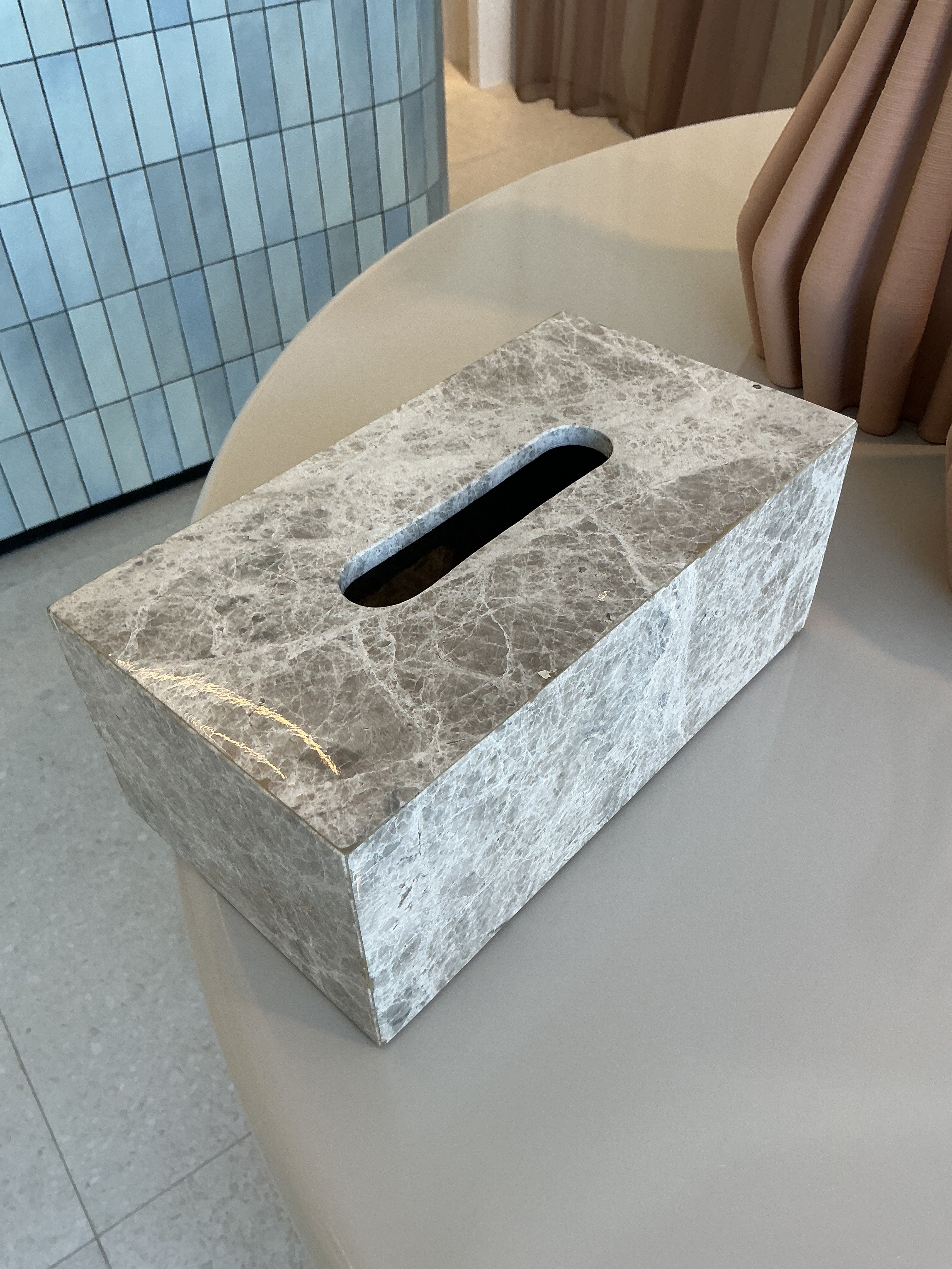 Gray Marble Tissue Box