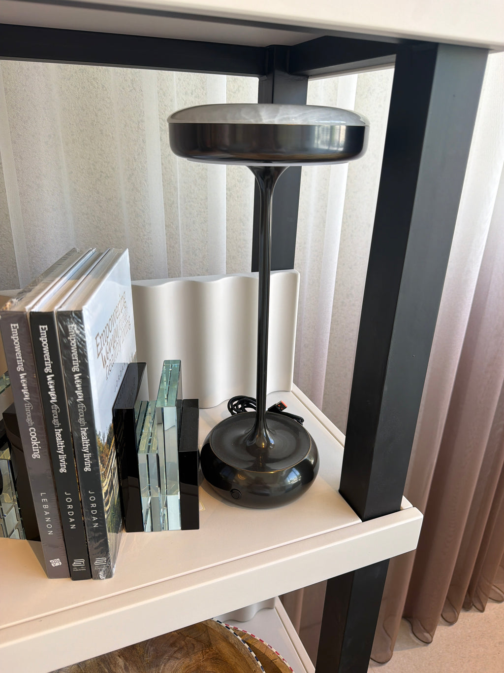 Copper & Jadeite Table Lamp