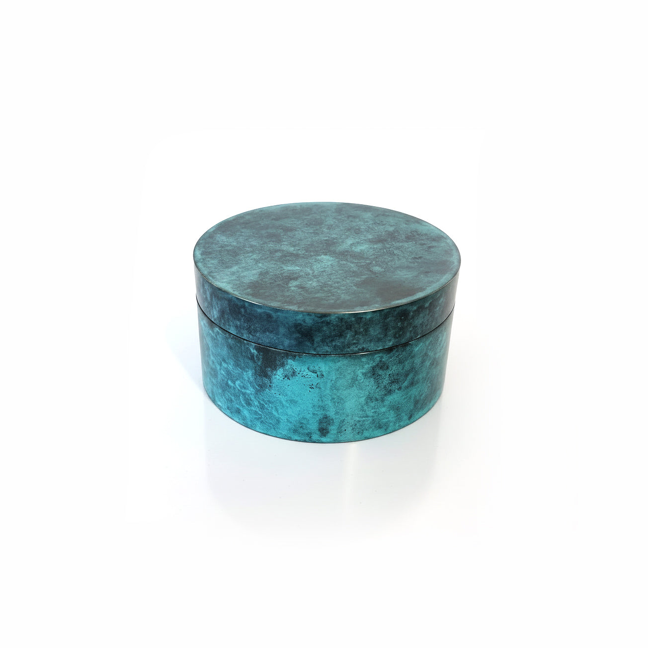 Green Marble Effect Round Storage Box (Small)