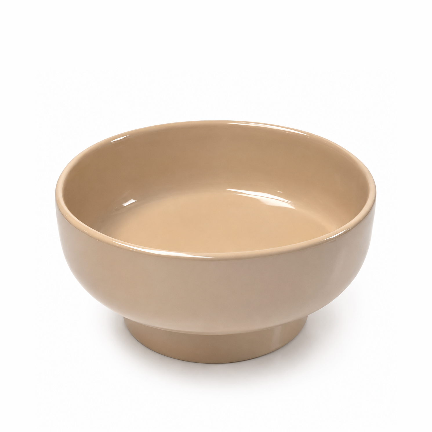 Beige Salad Bowl