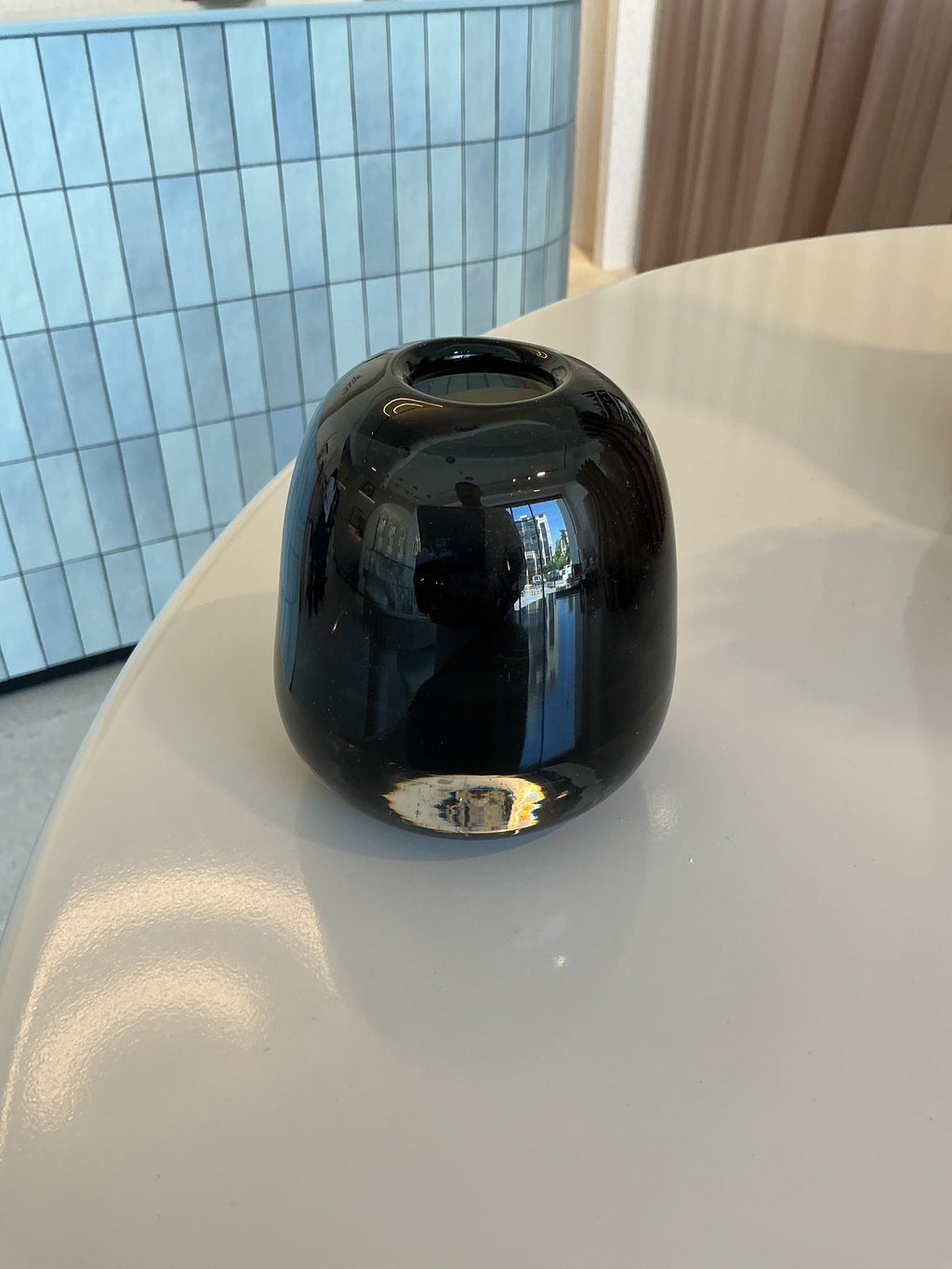 Black Glass Vase (Medium)