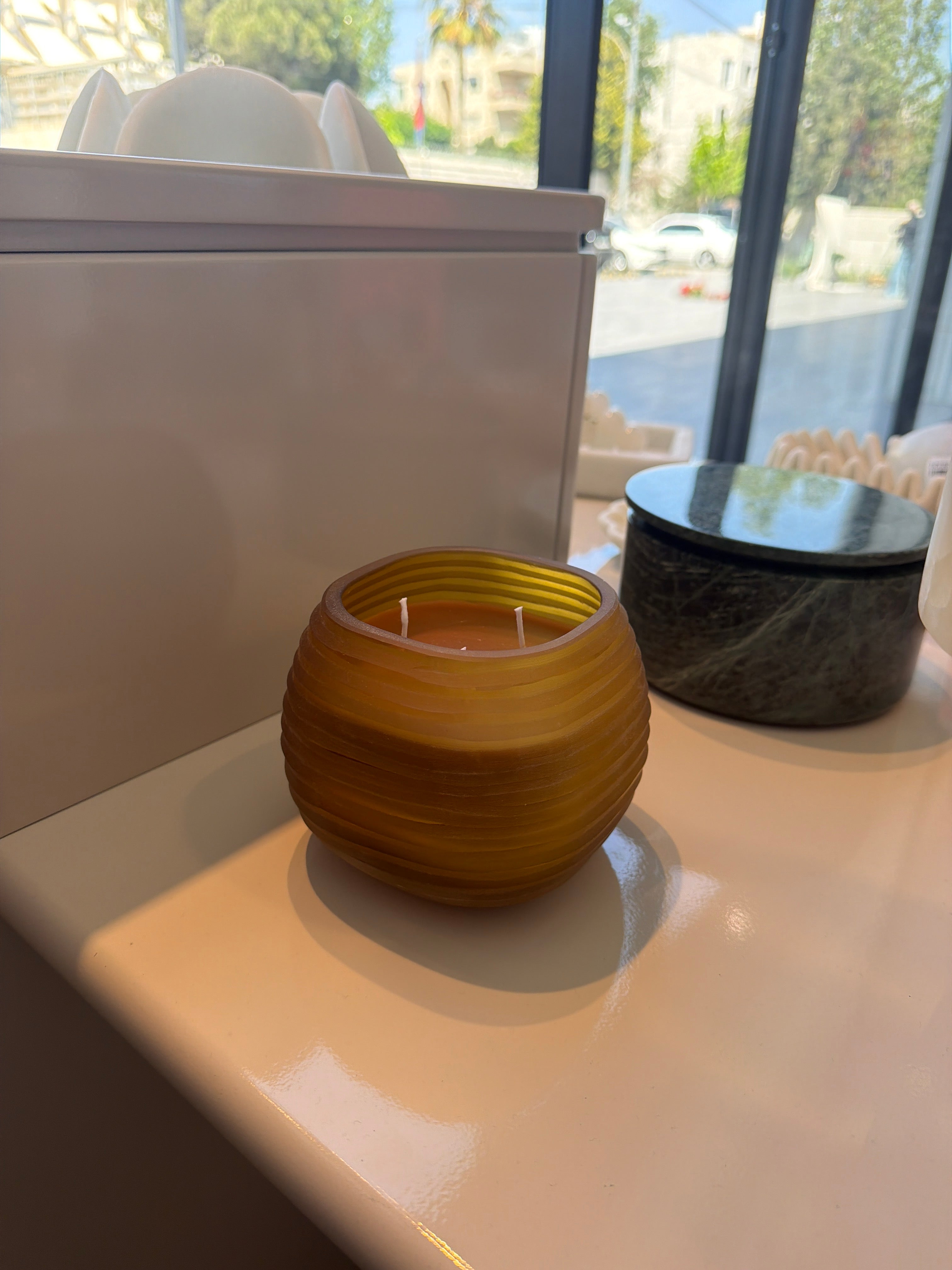 Amber candle small
