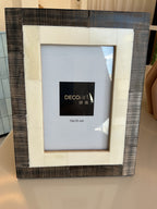 Bone Inlay & Distressed Wood Photo Frame (Small)