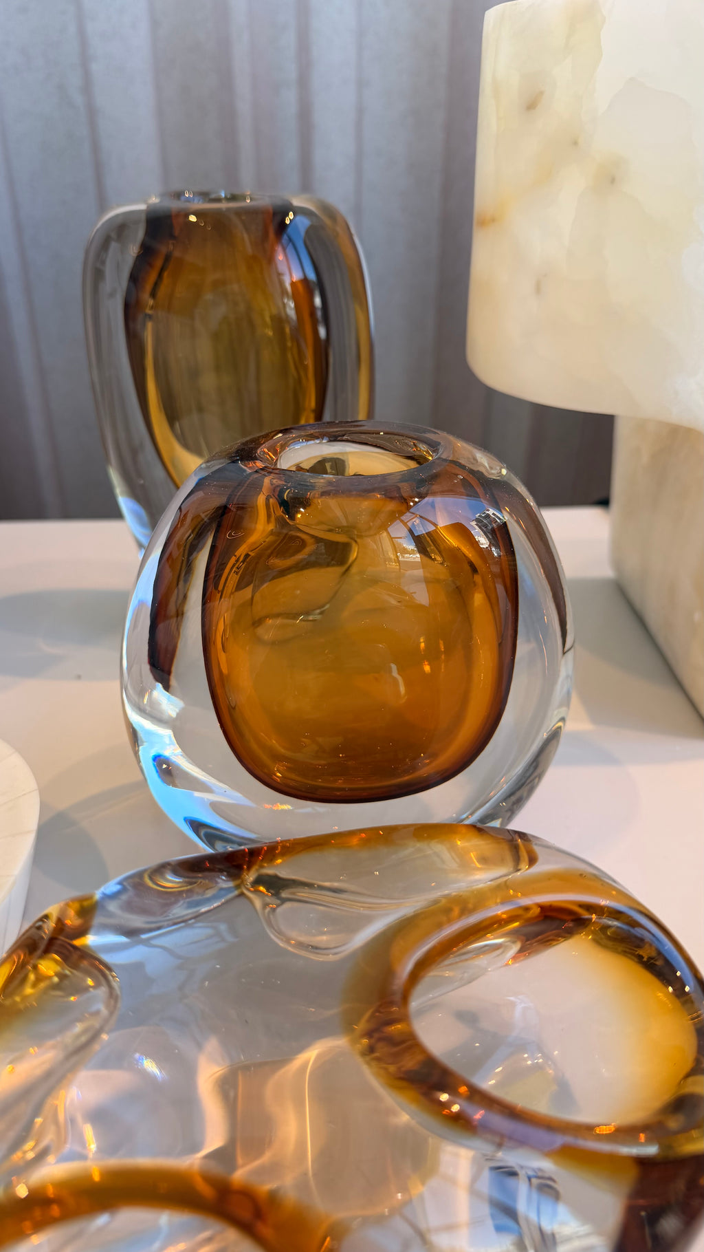 Amber Crystal Vase (Small)