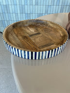Indigo Stripe Inlay Tray