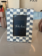 Checkered Bone Inlay Photo Frame