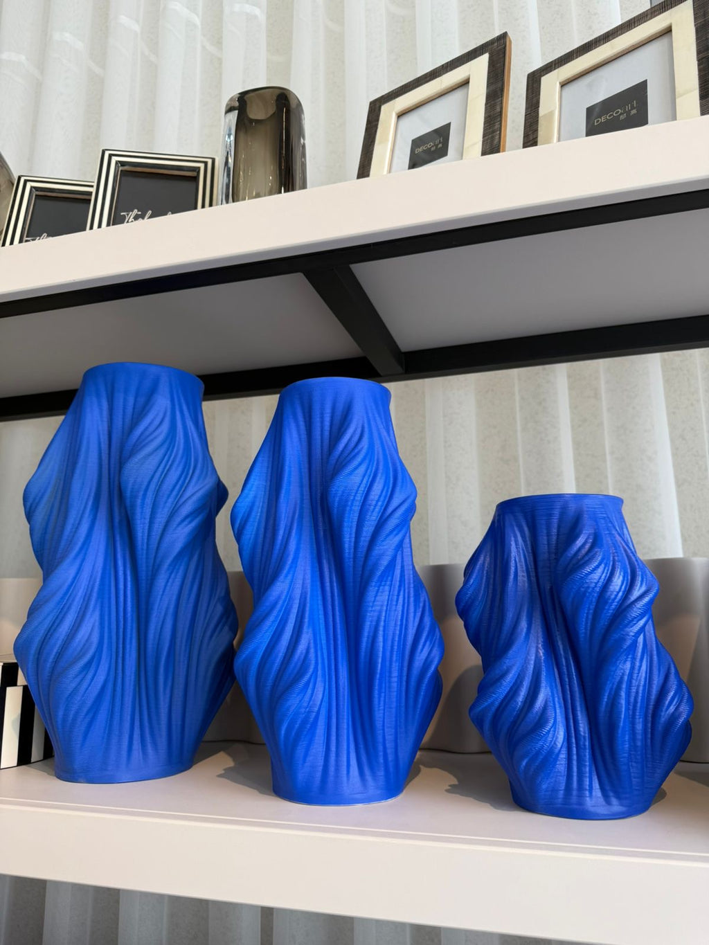 Royal Blue Twirl Vase