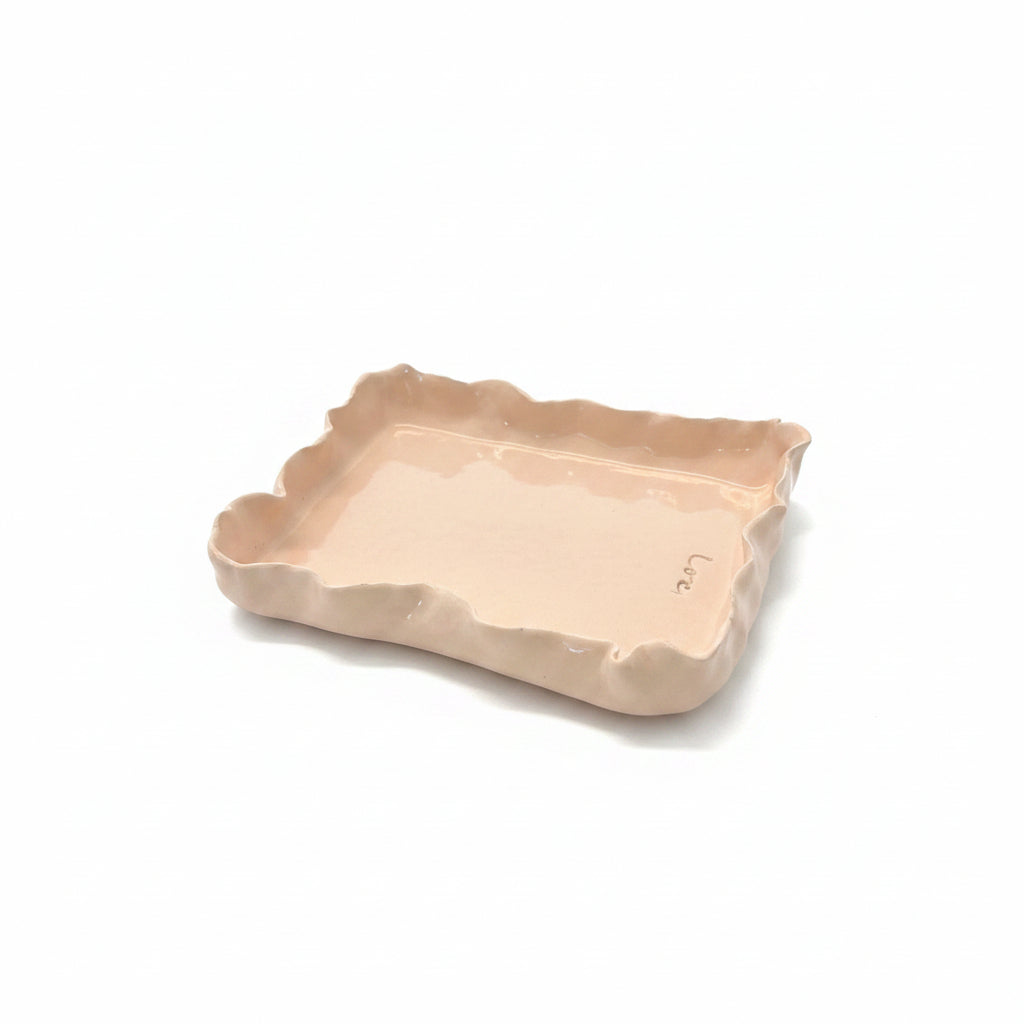 Peach Rectangle Plate