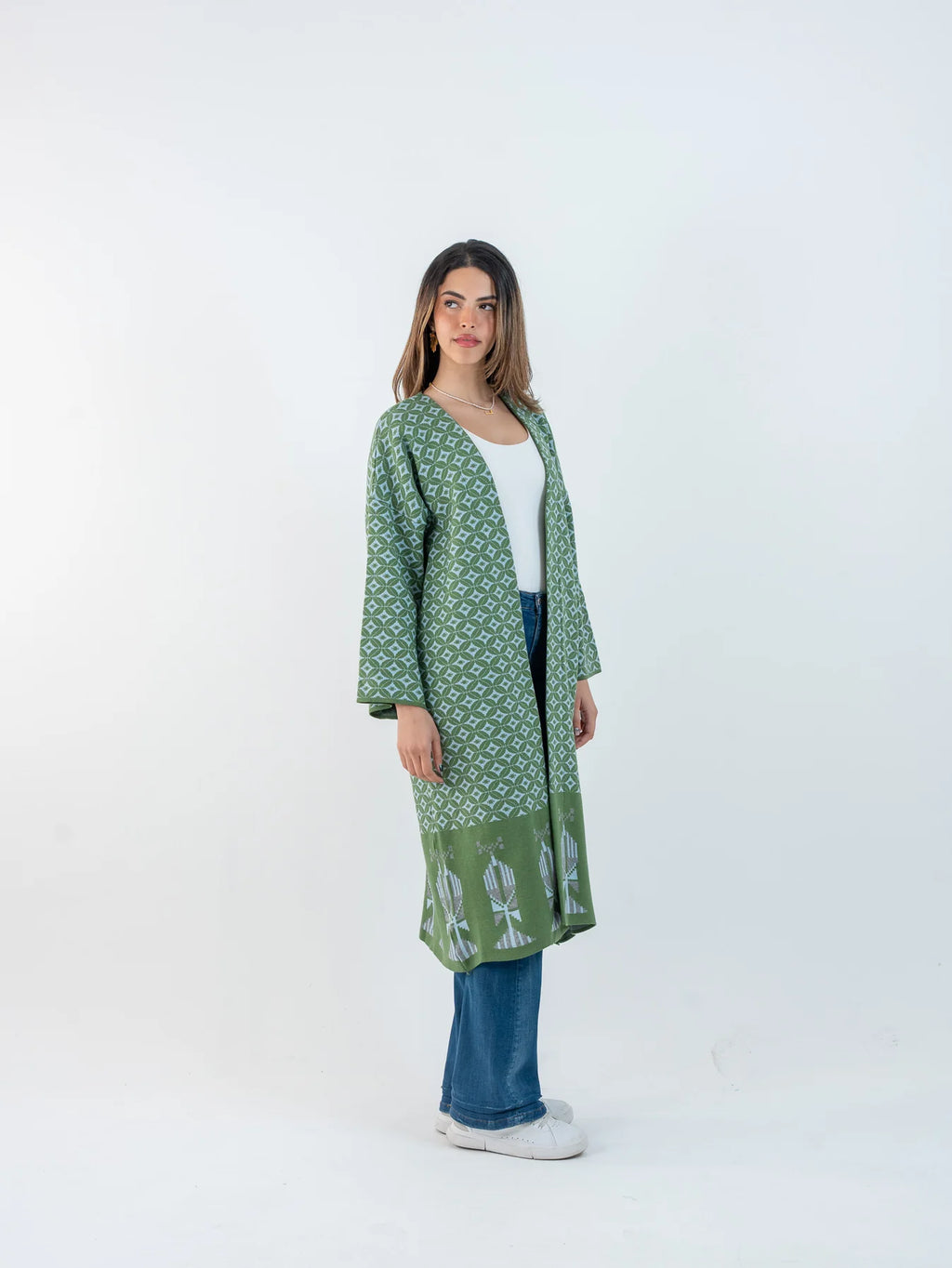 Bahja Long Kimono - Green