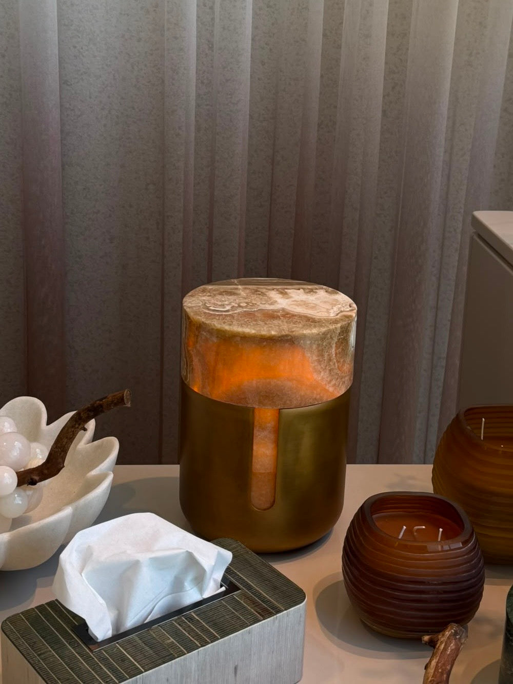 Amber Onyx Table Lamp